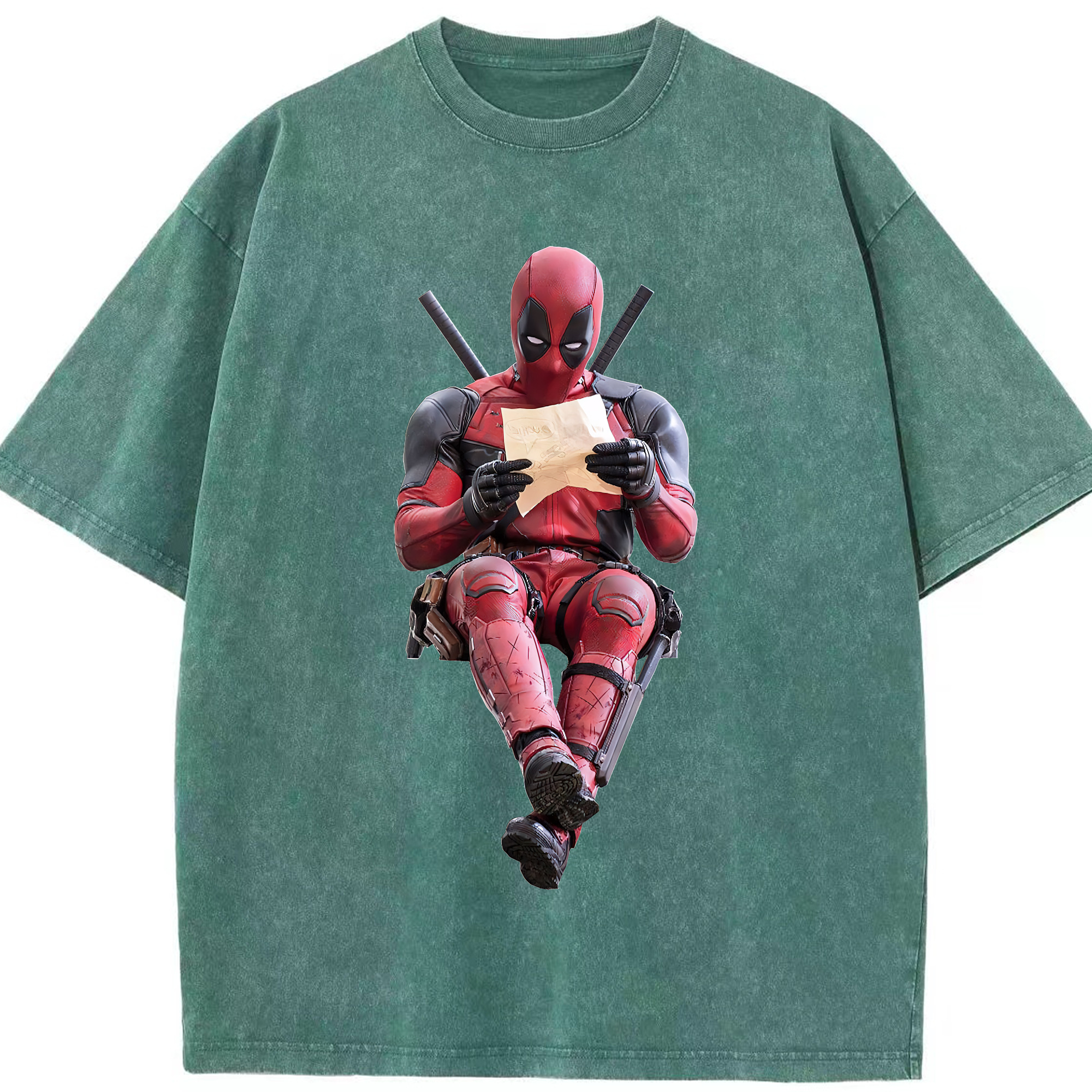 （画像用） Deadpool デッドプール 綿100% ヴィンテージ風 半袖Tシャツ（フロントプリント）
